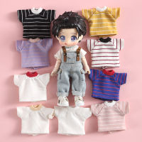 ใหม่ OB11 Bjd เสื้อผ้าตุ๊กตาลายกางเกงขาสั้นแขนเสื้อยืดสำหรับ18 112bjd,Obitsu11,Ob11,มอลลี่อุปกรณ์ตุ๊กตาเสื้อผ้า