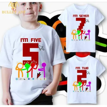  Five Stick Figures Alan Becker Youth T-Shirt Fashion