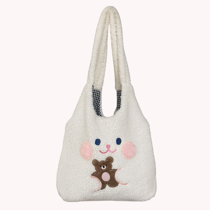 autumn-winter-shoulder-bag-kawaii-fluffy-totes-purse-large-capacity-cute-embroidery-for-shopping-travel-for-ladies-girl