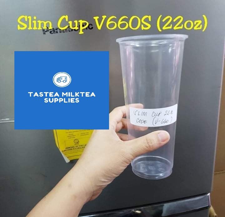 Plastic Cups Milk Tea Cups 22oz Slim Cup Only 90mm 50 Pcs Tastea Milktea Supplies 7920