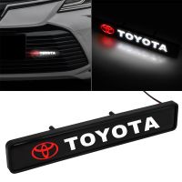 NEW 1Pcs Car Accessories Badge Logo Front Hood for Grille Decoration LED Lights for Toyota COROLLA RAV4 Camry Yaris Crown ting