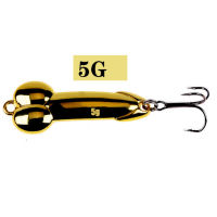 1ชิ้น DD ตกปลาเหล็กทรงช้อนเหยื่อตกปลาเบ็ดตกปลา5G 10G 15G 20G ตะขอเสียงแหลม Spinnerbait โลหะเงินสีทองตะขอเหยื่อแข็ง