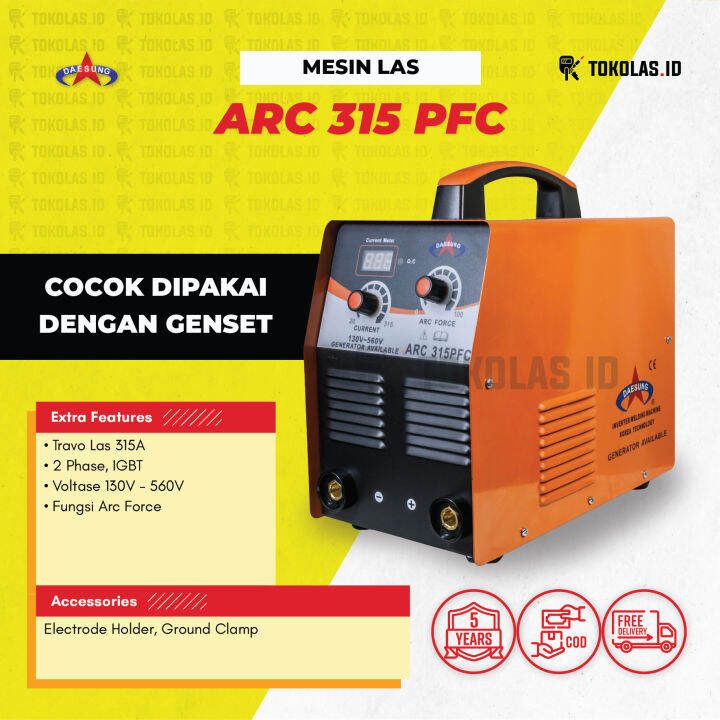 Mesin Las Listrik Trafo Las Inverter Daesung Arc Pfc Mma Fungsi Arc Force Bisa Pakai