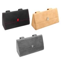 Leather Car Visor Sunglasses Case ，Universal Sun Visor Holder Eyewear case