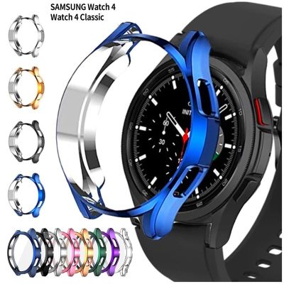 Case for samsung Galaxy watch 4 classic 46mm 42mm TPU Plated all-around Anti-fall Screen protector cover bumper 42/46 mm Nails  Screws Fasteners