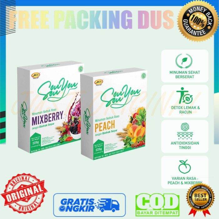 COD Jaco Sousouyou Fiber Drink Minuman Diet Detox Juice 15 Sachet Original JTV BANDUNG