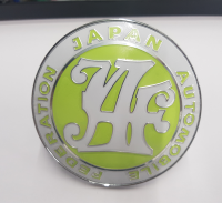 Logo กระจังหน้า JDM japan automobile สีเขียว