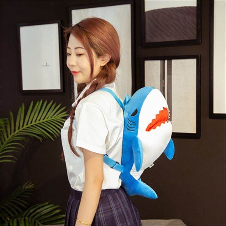 lovely-fish-shark-shoulder-backpack-bags-schoolbag-plush-toys-stuffed-marine-animals-kids-children-boys-girls-girlfriend-gifts