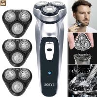 SOEYE Mens Shaver Electric Razor Mi Youpin Cordless Shaving Machine Beard Trimmer USB Rechargeable Cutter Head Can Washable 5