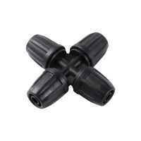 Aquarium irrigation Plastic Lock Nut 4-way connector 8/11mm hose connector garden plug water pipe connector 5 Pcs