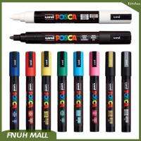 UniPosca PC-5M PC-3M Paint Marker Pens Water-Based Poster Colour Medium Tip Paint Marker 1.8mm-2.5mm 8 Colors/Set for School Office Art Marker