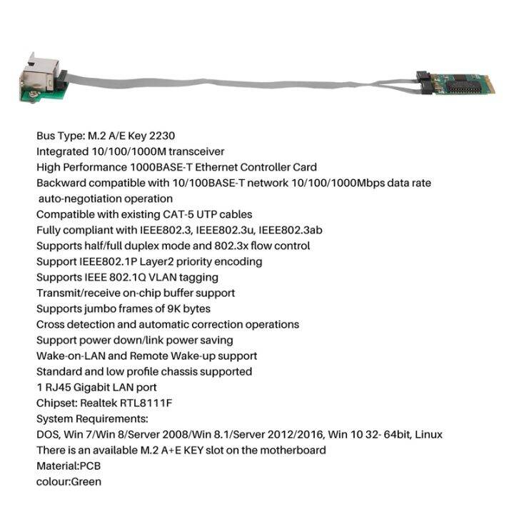 mini-pcie-network-card-m-2-a-e-to-rtl8111f-gigabit-ethernet-card-single-port-rj45-ethernet-network-card