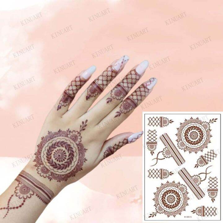 yf-brown-henna-lace-temporary-tattoos-sticker-for-women-mehndi-stickers-for-hand-neck-body-feather-flora-tattoo-waterproof