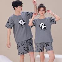 New summer lovers pajamas animal panda cute girls nightwear pijamas mujer sleepwear men big yards XXXXL pyjamas for couples