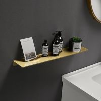 ☑▲✉ Bathroom Shelf Brushed Gold Shower Rack Aluminum Corner Shelf Square Bath Shower Shelf Chrome Bathroom Storage Organizer Rack