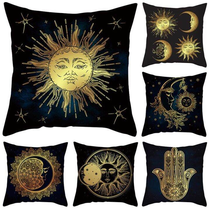 45cm-black-gold-sun-moon-style-pillow-case-european-classical-sofa-throw-cushion-cover-room-home-decorative-pillowcase-car-decor