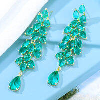 missvikki Sparkly Luxury Green Pendant Earrings Jewelry High Quality Women Gift Christmas present Hot New серьги 2022 тренд