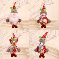 【CW】 Christmas Dolls Santa Claus Snowman Deer Toys Xmas Figurines Home Decoration Gift Kids Ornament Happy New Year 2023