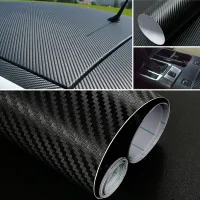 30*127cm Car Stickers and Decals 3D Carbon Fiber Vinyl Wrap Sheet Roll Protective Custom Film Auto Styling Exterior Accessories Cleaning Tools