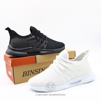 BINSIN By BAOJI รองเท้าวิ่ง รองเท้าผ้าใบหญิง  รุ่น BNS595 (ขาวล้วน, ดำล้วน ) ไซส์ 37-41