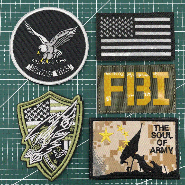 American FBI hostage rescue team hook and loop badge Federal HRT investigation badge affixed to