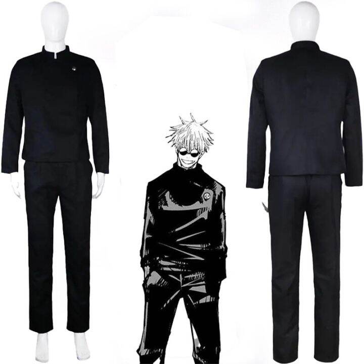 anime-jujutsu-kaisen-fushiguro-toji-cosplay-costume-adult-unisex-short-sleeve-top-pants-suit-halloween-uniform-party