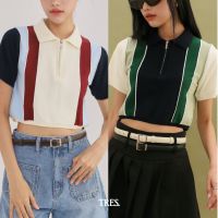 [TRES] Jay Knit Polo Crop - TRES Made