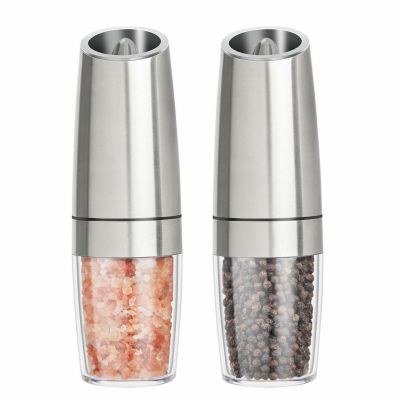 Stainless Steel Electric Automatic Pepper Mill Grinder Spray LED Light For Salt Spice Mill Kitchen Accessories Gadget Sets Tools