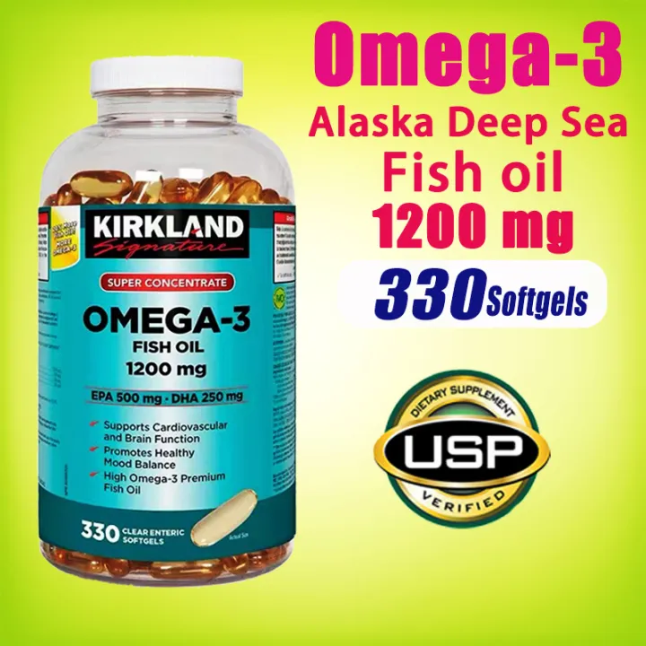 Kirkland Wild Alaskan Fish Oil 1200mg 330 softgels Lazada.co.th