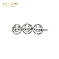 Miniglam Smiley Face Bling Hair Clip กิ๊บติดผมคริสตัลสมายลี่สีเทา