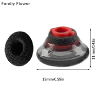 ที่อุดหูซิลิโคนนิ่มแบบใหม่ลดแสงแฟลชรูปดอกไม้สำหรับครอบครัวหูฟังที่ครอบหูจุกเอียร์บัดที่อุดหูสีดำอุปกรณ์เสริมโฟมสำหรับ Plantronics Voyager 5200ที่อุดหู