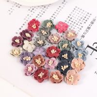 10/20/50Pcs Artificial Microfiber Flowers Mini Flowers For Wedding Decorations DIY Wreath Headdress Clip Accessories Fake Flower