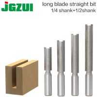 1 ชิ้น 1/2－1/4 ก้าน ยาวพิเศษ 3－ใบมีดลบคม 1/2－เส้นผ่านศูนย์กลางตัด ตรง Router Bit Woodworking cutter Tenon Cutter สําหรับงานไม้