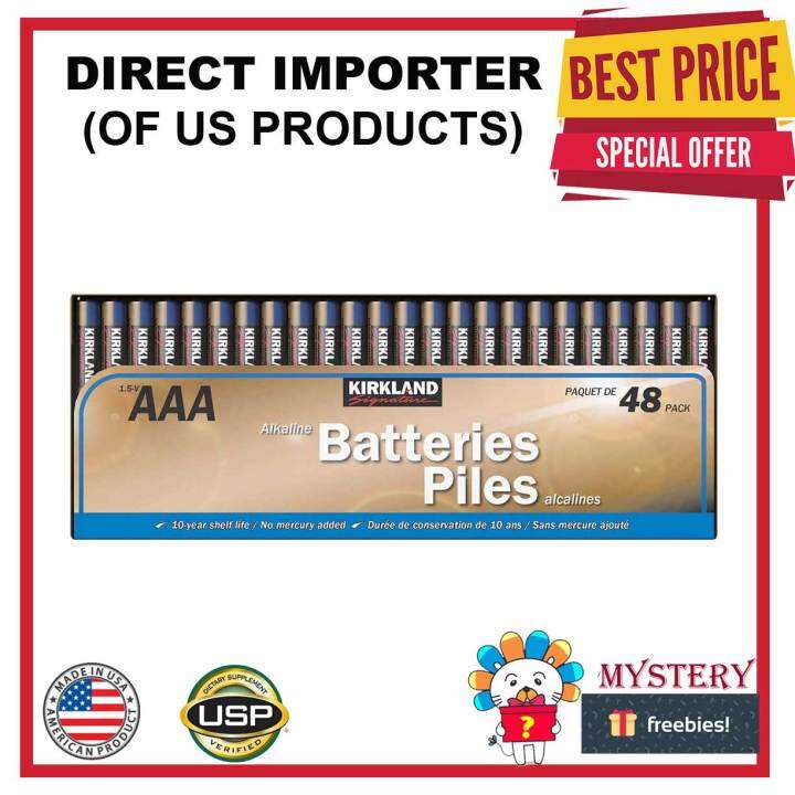 Kirkland Signature AAA Alkaline Batteries Piles 48 Batteries Lazada PH