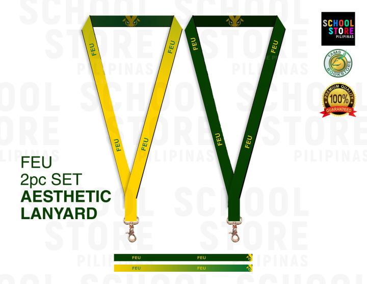 FEU AESTHETIC Minimalist Lanyard - 2 pc Set - Far Eastern University ...