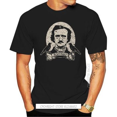 Edgar Allan Poe T Shirt Nevermore Allen Horror Writer Baltimore T Shirt Top Quality Tee Shirt Men Cotton Oversize Tops