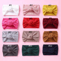 24 pcslot, Knotted Bow Winter Headwraps, Knit Fabric Turban headbands, Baby Girls Hair Accessories