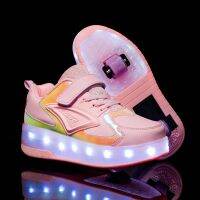 พร้อมส่ง️28-42 รองเท้าสเก็ต 1 ล้อ Roller Shoe For Kid มีสวิตปิด-เปิดไฟ รองเท้ามีล้อ fashion kids and womens LED shoes