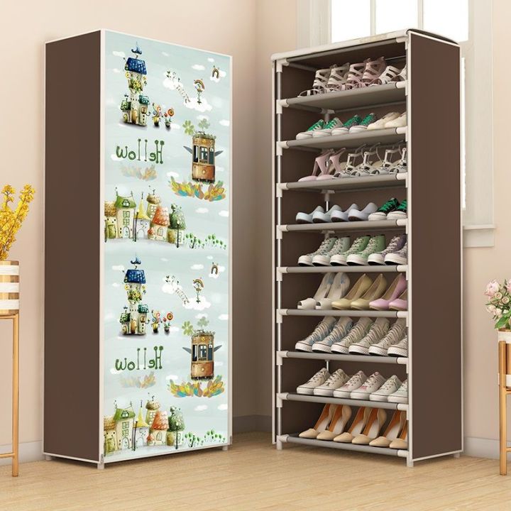 2021Simple Shoe Rack Muti-layer Shoe Cabinet Dustproof Waterproof Home Shoes Storage Shelf Saving Space Shoe Organizer Stand Holder