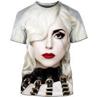 Lady Gaga Superstar แฟชั่นเสื้อยืด3D พิมพ์ Star Men S Music Tee Hip Hop เสื้อยืดผู้ชายเซ็กซี่นักร้อง Streetwear