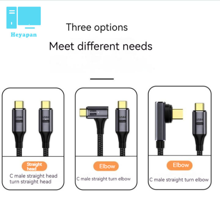 usb4-0-dual-type-c-สายเคเบิลข้อมูลแม่เหล็กชาย-ชาย20gb-วิดีโอการชาร์จ8k-แสดงผลการฉายภาพหน้าจอ2m