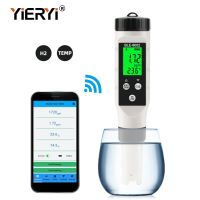 Yieryi Smart Bluetooth H2 Temp Meter Hydrogen Rich Water Hydrogen Ion Concentration Monitor Tester for Pool Spa Drinking Water