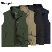 Large Size 6XL Waterproof Multi Pocket Fishing Vest Mens Quick-drying Mesh Breathable Waistcoat Photographer Sleeveless Jackets