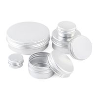 10 pcs aluminum cream jar tin cosmetic lip balm containers nail derocation crafts pot refillable bottle screw thread empty