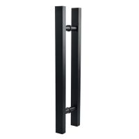 Matte Black Stainless Steel Glass / Wooden Door Handle