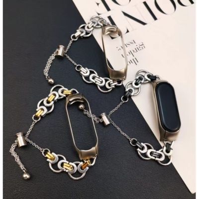 【Hot Sale】 Suitable for 6 7 New Metal Telescopic Chain 5NFC Fashion Ladies 34 Generation Wristband