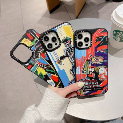 เคสซิลิโคนเหลวลายสตรีทแฟชั่นแนวสตรีทสำหรับ Iphone 14 13 12 11 Pro Max ที่วางโทรศัพท์มีฝาปิดเคสมือถือ Iphone