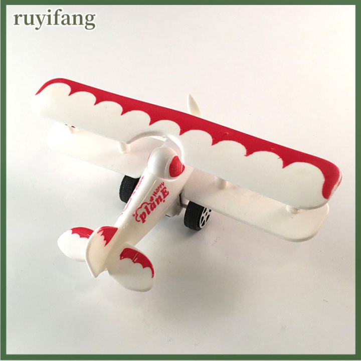 ruyifang-mini-vintage-เครื่องบินพลาสติกรุ่นเครื่องบินเครื่องร่อนเครื่องบินเครื่องบินรุ่นเด็กของเล่น