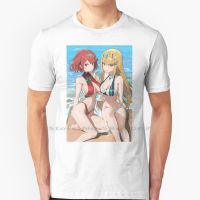 การจัดส่งในประเทศไทยPyra &amp; Mythra-18 T Shirt 100% Cotton Pyra Homura Mythra Hikari Xc2 Lewd Sexy Boobs Oppai Pantsu Anime Girls _33【S-3XL】