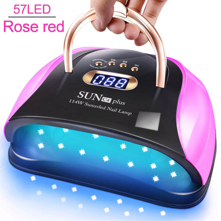 newest-nail-lamp-114w-uv-led-lamp-with-4-timer-settings-and-handle-professional-fast-curing-nail-dryer-and-manicure-equipment